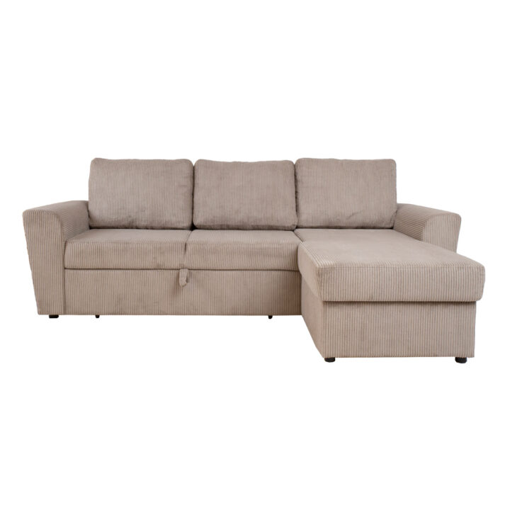 Nurgadiivanvoodi INGMAR 242×168/92xH92cm, hallikasbeež velvet Elutoamööbel Diivanid