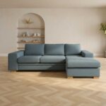 Nurgadiivan DAGMAR 237×90/146xH86cm, helesinine Diivanid Diivanid