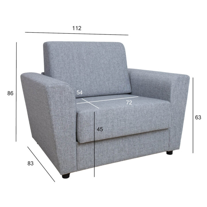 Tugitoolvoodi VESPER 112x83xH86cm, hall Elutoamööbel H01-500 Tugitoolid ja kiiktoolid