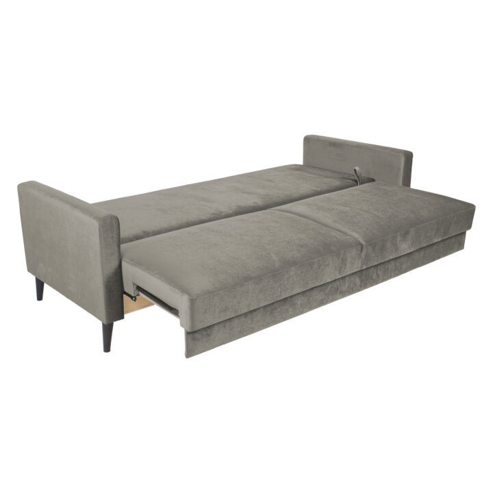 Diivanvoodi ANNA pesukastiga 222x86xH98cm, beež samet Diivanid Diivanid