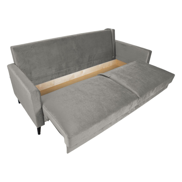 Diivanvoodi ANNA pesukastiga 222x86xH98cm, beež samet Diivanid Diivanid