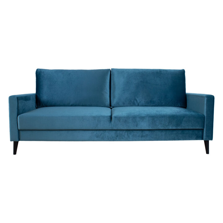 Diivanvoodi ANNA pesukastiga 222x86xH98cm, sinakasroheline samet Diivanid Diivanid