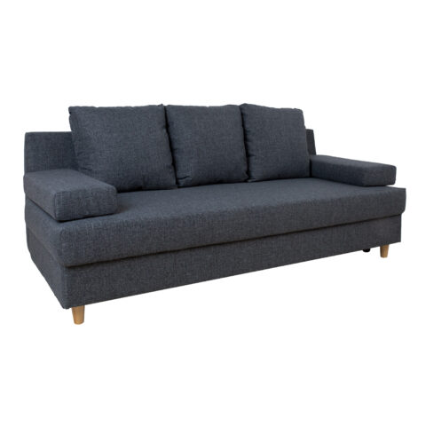 Diivanvoodi VELLA pesukastiga 195x92xH76cm, tumehall Diivanid Diivanid