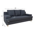 Diivanvoodi VELLA pesukastiga 195x92xH76cm, tumehall Diivanid Diivanid