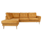 Nurgadiivan HEIVI VN 250×200/90xH90cm, kollane samet Diivanid Diivanid