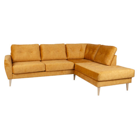 Nurgadiivan HEIVI PN 250×200/90xH90cm, kollane samet Diivanid Diivanid