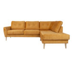 Nurgadiivan HEIVI PN 250×200/90xH90cm, kollane samet Diivanid Diivanid