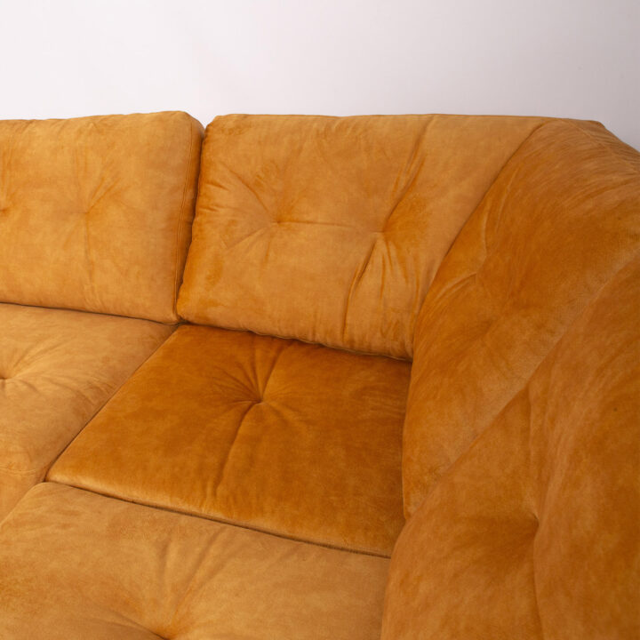 Nurgadiivan HEIVI PN 250×200/90xH90cm, kollane samet Diivanid Diivanid