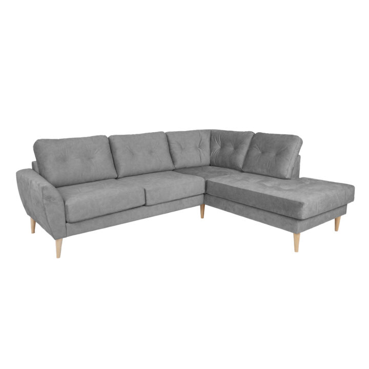 Nurgadiivan HEIVI PN 250×200/90xH90cm, hall samet Diivanid Diivanid