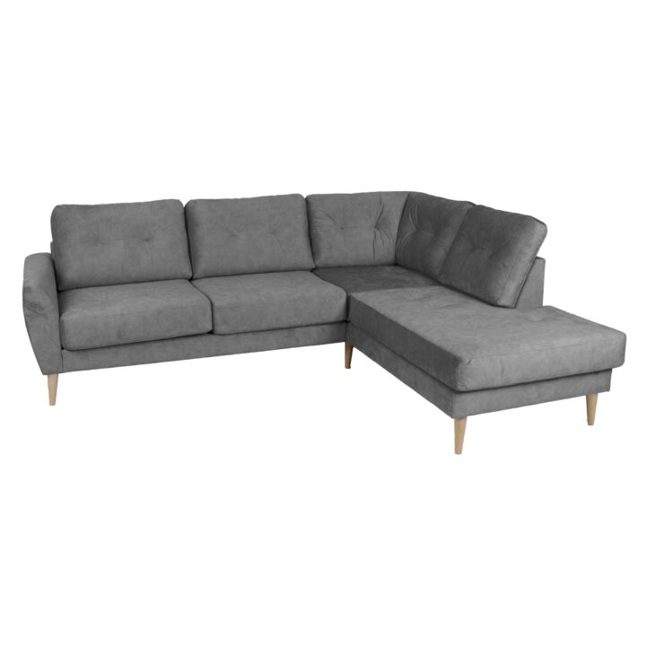 Nurgadiivan HEIVI PN 250×200/90xH90cm, hall samet Diivanid Diivanid