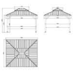 Varikatus CEDAR 3,36×3,9m Varikatused ja aiatelgid