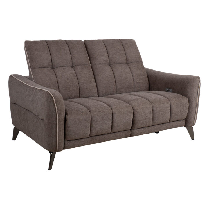 Diivan CATHY 2-kohaline elektriline recliner 162x100xH100cm, helepruun Diivanid Diivanid