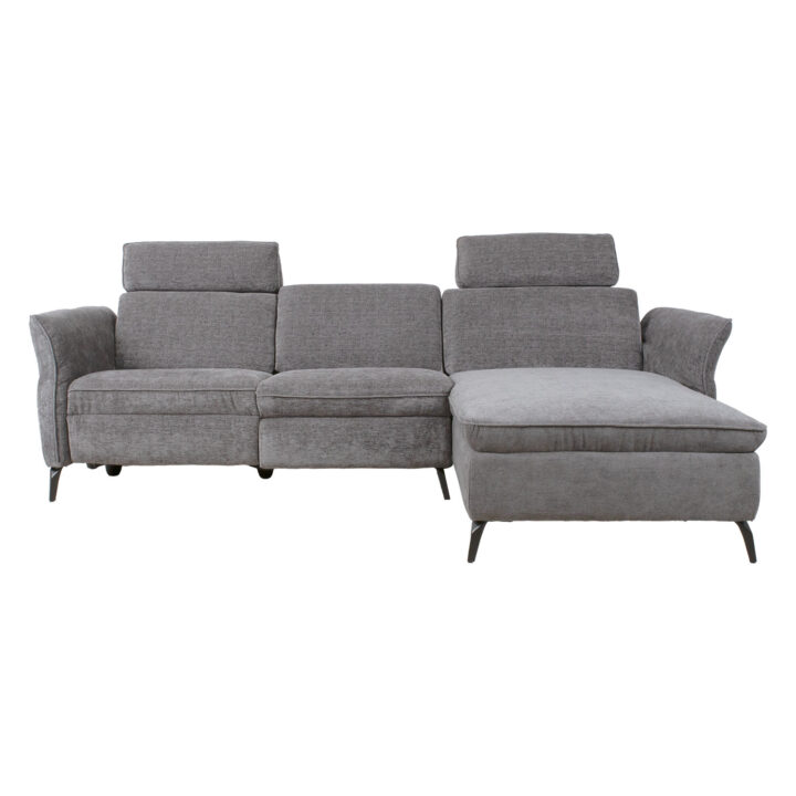 Nurgadiivan DAYTON PN, elektriline recliner 268×94/157xH100cm, helehall Diivanid Diivanid