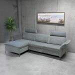 Nurgadiivan DAYTON PN, elektriline recliner 268×94/157xH100cm, helehall Diivanid Diivanid