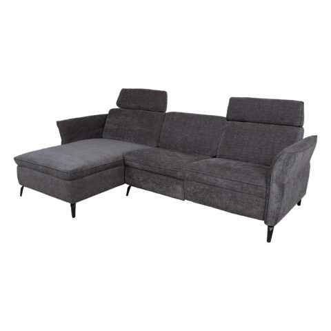Nurgadiivan DAYTON VN, elektriline recliner 268×157/94xH100cm, tumehall Diivanid Diivanid