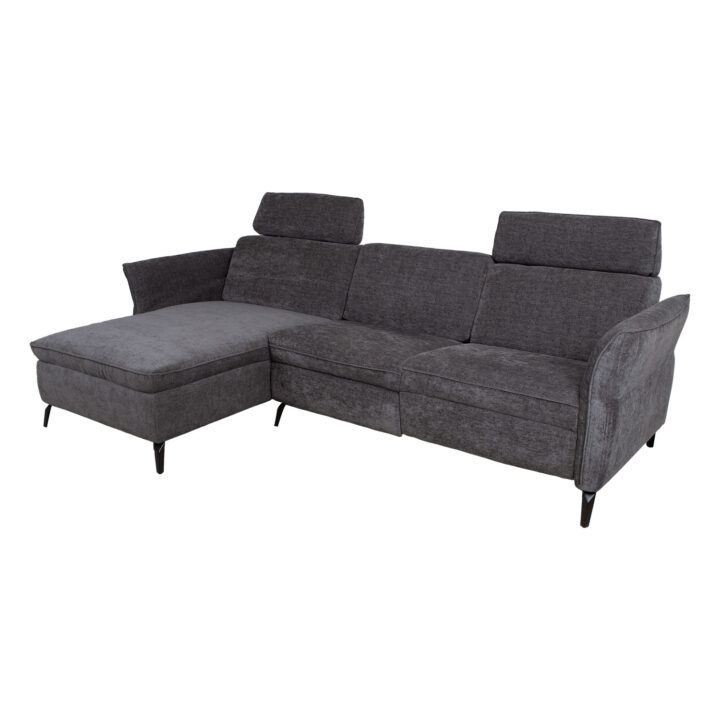 Nurgadiivan DAYTON VN, elektriline recliner 268×157/94xH100cm, tumehall Diivanid Diivanid