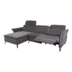 Nurgadiivan DAYTON VN, elektriline recliner 268×157/94xH100cm, tumehall Diivanid Diivanid