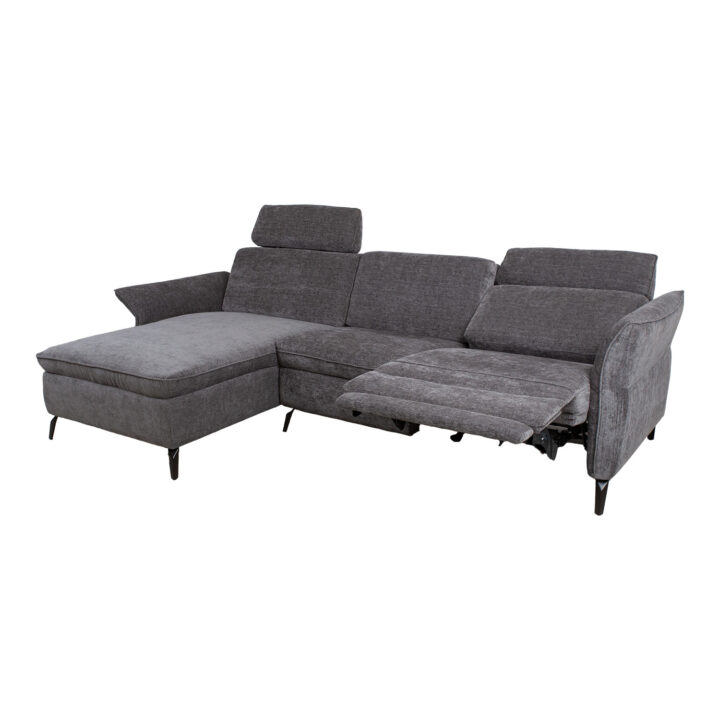 Nurgadiivan DAYTON VN, elektriline recliner 268×157/94xH100cm, tumehall Diivanid Diivanid