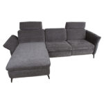 Nurgadiivan DAYTON VN, elektriline recliner 268×157/94xH100cm, tumehall Diivanid Diivanid