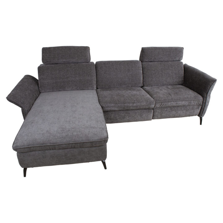 Nurgadiivan DAYTON VN, elektriline recliner 268×157/94xH100cm, tumehall Diivanid Diivanid