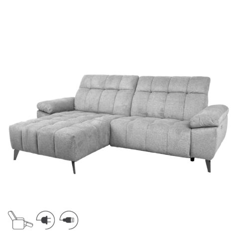Nurgadiivan LUZERN VN elektriline recliner 264×160/87xH85cm, helehall Diivanid Diivanid