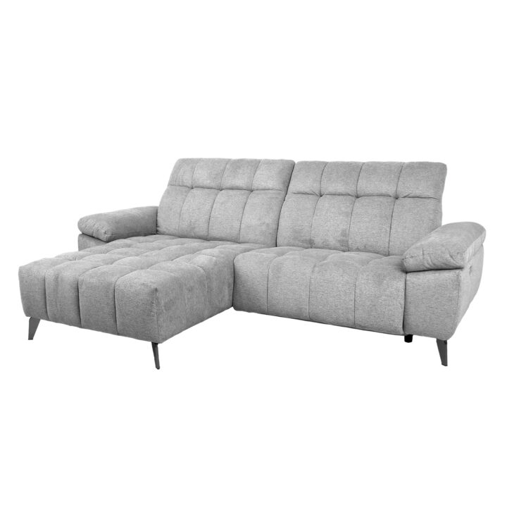 Nurgadiivan LUZERN VN elektriline recliner 264×160/87xH85cm, helehall Diivanid Diivanid