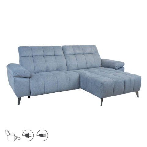 Nurgadiivan LUZERN PN elektriline recliner 264×87/160xH85cm, sinakashall Diivanid Diivanid