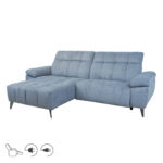Nurgadiivan LUZERN VN elektriline recliner 264×160/87xH85cm, sinakashall Diivanid Diivanid
