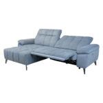 Nurgadiivan LUZERN VN elektriline recliner 264×160/87xH85cm, sinakashall Diivanid Diivanid