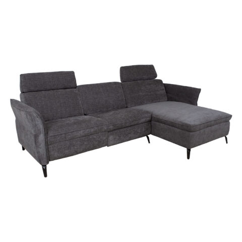 Nurgadiivan DAYTON PN, elektriline recliner  268×94/157xH100cm, tumehall Diivanid Diivanid