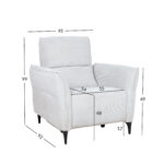 Tugitool MIAMI elektriline recliner 95x92xH99cm, helebeež Diivanid 3+2+1