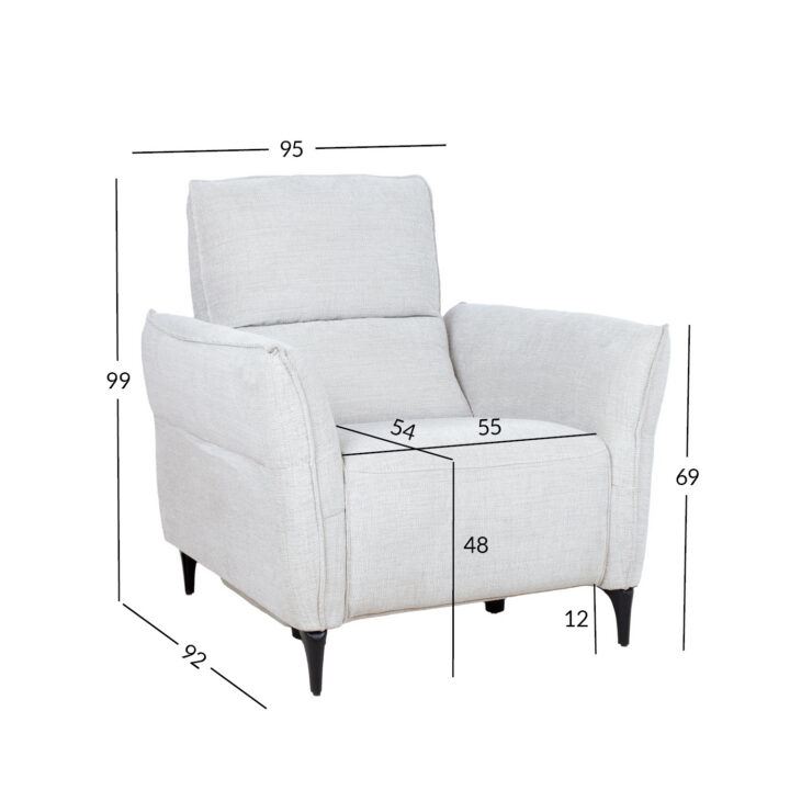 Tugitool MIAMI elektriline recliner 95x92xH99cm, helebeež Diivanid 3+2+1
