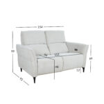 Diivan MIAMI 2-kohaline elektriline recliner 154x92xH99cm, helebeež Diivanid