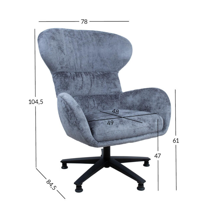 Tugitool KAROLINA 78×84,5xH104,5cm, hall Elutoamööbel
