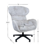 Tugitool KAROLINA 78×84,5xH104,5cm, koorevalge Elutoamööbel