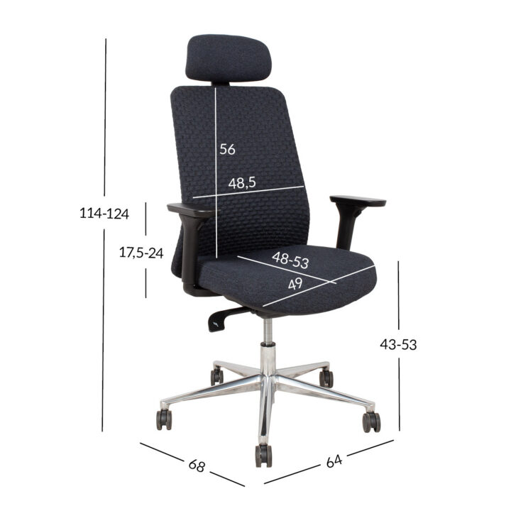 Töötool SANTO 64x68xH114-124, tumesinine Arvutitoolid ja töötoolid