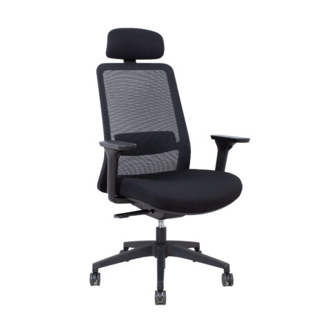 Töötool SANTO 66x66xH115-125cm, must võrkkangas Arvutitoolid ja töötoolid