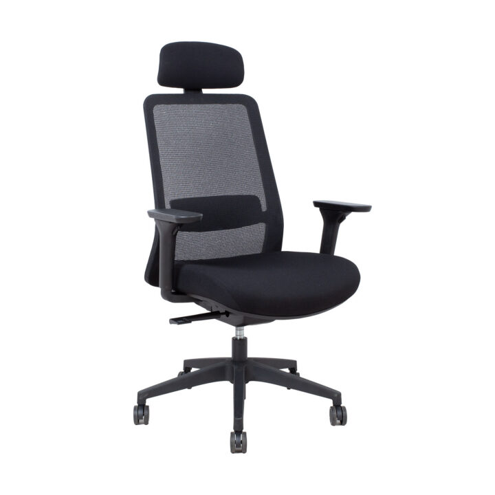 Töötool SANTO 66x66xH115-125cm, must võrkkangas Arvutitoolid ja töötoolid