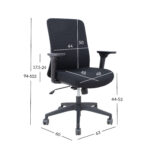 Töötool SEVERO 63x60xH94-103cm, must Arvutitoolid ja töötoolid