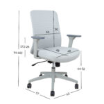 Töötool SEVERO 63x57xH94-102cm, hall Arvutitoolid ja töötoolid