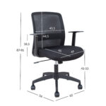 Töötool FARO 62x56xH87-95cm, must Arvutitoolid ja töötoolid
