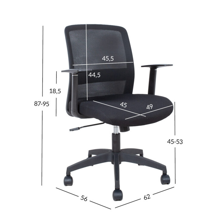 Töötool FARO 62x56xH87-95cm, must Arvutitoolid ja töötoolid