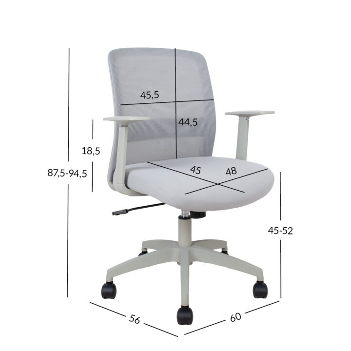 Töötool FARO 60x56xH87,5-94,5cm, hall Arvutitoolid ja töötoolid