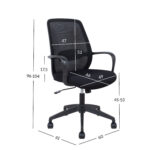 Töötool CIRO 60x61xH96-104cm, must Arvutitoolid ja töötoolid