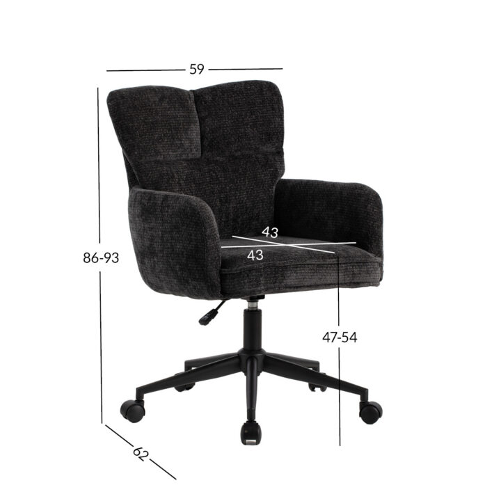 Töötool LORENA 59x62xH86-93cm, hall Arvutitoolid ja töötoolid