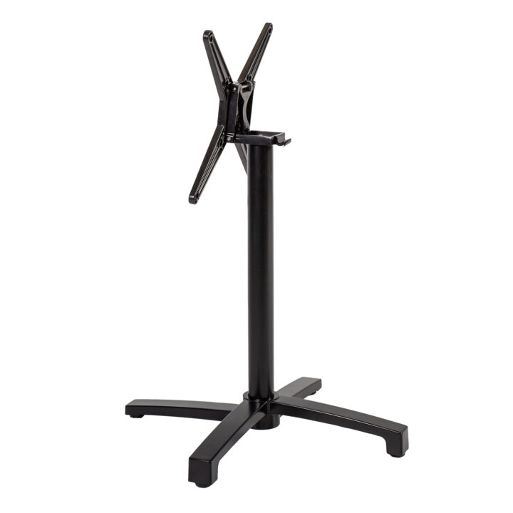 Lauajalg BISTRO 69x69xH72cm, alumiinium, värvus: must Aialauad Aialauad