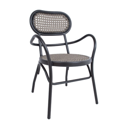 Tool BOLGHERI must 56x62xH83cm, alumiiniumraam, plastikpunutis Aiatoolid ja aiapingid Aiatoolid ja aiapingid
