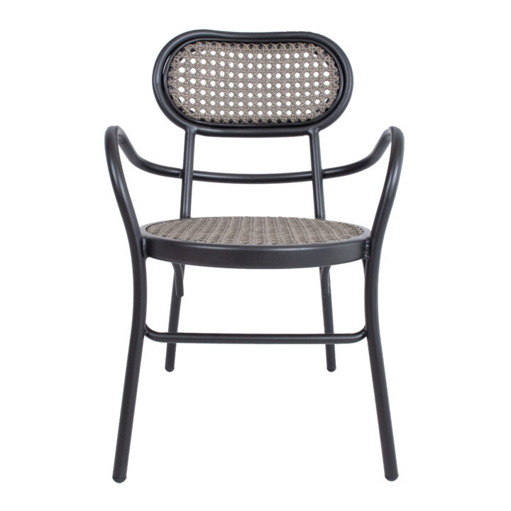Tool BOLGHERI must 56x62xH83cm, alumiiniumraam, plastikpunutis Aiatoolid ja aiapingid Aiatoolid ja aiapingid