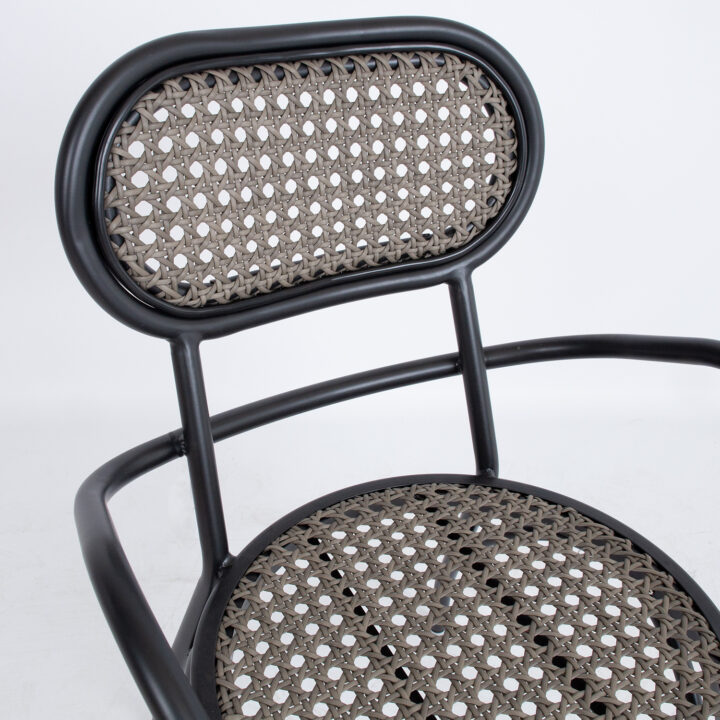 Tool BOLGHERI must 56x62xH83cm, alumiiniumraam, plastikpunutis Aiatoolid ja aiapingid Aiatoolid ja aiapingid