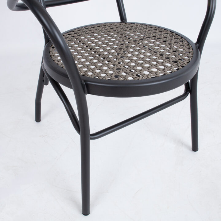 Tool BOLGHERI must 56x62xH83cm, alumiiniumraam, plastikpunutis Aiatoolid ja aiapingid Aiatoolid ja aiapingid